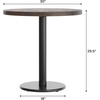 image:imageFlash Furniture Bennett 30 Round Solid Wood Commercial Indoor Tabletop in Dark Brown with 18 Round Dining Height Black Cast Iron Base 300 lb Static CapacityDark Brown TopBlack Base