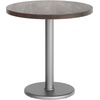 image:imageFlash Furniture Bennett 30 Round Solid Wood Commercial Indoor Tabletop in Dark Brown with 18 Round Dining Height Black Cast Iron Base 300 lb Static CapacityDark Brown TopSilver Base