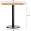 image:imageFlash Furniture Bennett 30 Round Solid Wood Commercial Indoor Tabletop in Dark Brown with 18 Round Dining Height Black Cast Iron Base 300 lb Static CapacityNatural TopBlack Base