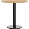 image:imageFlash Furniture Bennett 30 Round Solid Wood Commercial Indoor Tabletop in Dark Brown with 18 Round Dining Height Black Cast Iron Base 300 lb Static CapacityNatural TopBlack Base