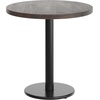 image:imageFlash Furniture Bennett 30 Round Solid Wood Commercial Indoor Tabletop in Dark Brown with 18 Round Dining Height Black Cast Iron Base 300 lb Static CapacityDark Brown TopBlack Base