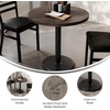 image:imageFlash Furniture Bennett 30 Round Solid Wood Commercial Indoor Tabletop in Dark Brown with 18 Round Dining Height Black Cast Iron Base 300 lb Static CapacityDark Brown TopBlack Base