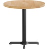 image:imageFlash Furniture Bennett 30 Round Solid Wood Commercial Indoor Tabletop in Natural with 22 x 22 Dining Height Black Cast Iron X Base 300 lb Static CapacityNatural TopBlack Base