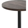 image:imageFlash Furniture Bennett 30 Round Solid Wood Commercial Indoor Tabletop in Natural with 22 x 22 Dining Height Black Cast Iron X Base 300 lb Static CapacityDark Brown TopBlack Base