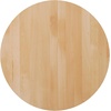 image:imageFlash Furniture Bennett 30 Round Solid Wood Commercial Indoor Tabletop in Natural with 22 x 22 Dining Height Black Cast Iron X Base 300 lb Static CapacityNatural TopSilver Base