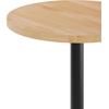 image:imageFlash Furniture Bennett 30 Round Solid Wood Commercial Indoor Tabletop in Natural with 22 x 22 Dining Height Black Cast Iron X Base 300 lb Static CapacityNatural TopBlack Base