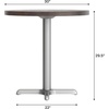 image:imageFlash Furniture Bennett 30 Round Solid Wood Commercial Indoor Tabletop in Natural with 22 x 22 Dining Height Black Cast Iron X Base 300 lb Static CapacityDark Brown TopSilver Base