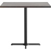 image:imageFlash Furniture Bennett 30 x 48 Solid Wood Commercial Indoor Tabletop in Dark Brown with 235 x 295 Bar Height Black Cast Iron X Base 300 lb Static CapacityDark Brown TopBlack Base