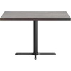 image:imageFlash Furniture Bennett 30 x 48 Solid Wood Commercial Indoor Tabletop in Natural with 2375 x 295 Dining Height Black Cast Iron X Base 300 lb Static CapacityDark Brown TopBlack Base
