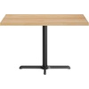 image:imageFlash Furniture Bennett 30 x 48 Solid Wood Commercial Indoor Tabletop in Natural with 2375 x 295 Dining Height Black Cast Iron X Base 300 lb Static CapacityNatural TopBlack Base