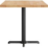 image:imageFlash Furniture Bennett 30 x 48 Solid Wood Commercial Indoor Tabletop in Natural with 2375 x 295 Dining Height Black Cast Iron X Base 300 lb Static CapacityNatural TopBlack Base