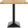 image:imageFlash Furniture Bennett 30 x 48 Solid Wood Commercial Indoor Tabletop in Natural with 27 x 15 Dual Column Table Height Black Cast Iron Base 300 lb Static CapacityNatural TopBlack Base