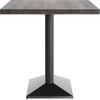 image:imageFlash Furniture Bennett 30 x 48 Solid Wood Commercial Indoor Tabletop in Natural with 27 x 15 Dual Column Table Height Black Cast Iron Base 300 lb Static CapacityDark Brown TopBlack Base