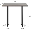 image:imageFlash Furniture Bennett 30 x 48 Solid Wood Commercial Indoor Tabletop in Natural with Dual 5 x 22 Bar Height Black Cast Iron T Bases 400 lb Static CapacityDark Brown TopBlack Base