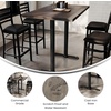 image:imageFlash Furniture Bennett 30 x 48 Solid Wood Commercial Indoor Tabletop in Natural with Dual 5 x 22 Bar Height Black Cast Iron T Bases 400 lb Static CapacityDark Brown TopBlack Base