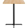 image:imageFlash Furniture Bennett 36 Square Solid Wood Commercial Indoor Tabletop in Natural with 30 x 30 Bar Height Black Cast Iron X Base 400 lb Static CapacityNatural TopBlack Base