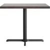 image:imageFlash Furniture Bennett 36 Square Solid Wood Commercial Indoor Tabletop in Natural with 30 x 30 Dining Height Black Cast Iron X Base 400 lb Static CapacityDark Brown TopBlack Base