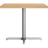 image:imageFlash Furniture Bennett 36 Square Solid Wood Commercial Indoor Tabletop in Natural with 30 x 30 Dining Height Black Cast Iron X Base 400 lb Static CapacityNatural TopSilver Base