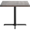 image:imageFlash Furniture Bennett 36 Square Solid Wood Commercial Indoor Tabletop in Natural with 30 x 30 Dining Height Black Cast Iron X Base 400 lb Static CapacityDark Brown TopBlack Base