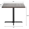 image:imageFlash Furniture Bennett 36 Square Solid Wood Commercial Indoor Tabletop in Natural with 30 x 30 Dining Height Black Cast Iron X Base 400 lb Static CapacityDark Brown TopBlack Base