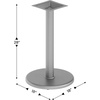 image:imageFlash Furniture Beverly 18 Round Restaurant Table Base with 3 Diameter Table Height Column Commercial Cast Iron Restaurant Round Table Base Silver
