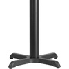 image:imageFlash Furniture Beverly 22 x 22 Restaurant Table XBase with 3 Diameter Table Height Column Commercial XBase Cast Iron Table Base SilverBlack