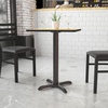 image:imageFlash Furniture Beverly 22 x 22 Restaurant Table XBase with 3 Diameter Table Height Column Commercial XBase Cast Iron Table Base SilverBlack