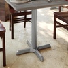 image:imageFlash Furniture Beverly 22 x 22 Restaurant Table XBase with 3 Diameter Table Height Column Commercial XBase Cast Iron Table Base SilverSilver
