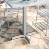 image:imageFlash Furniture Beverly 22 x 22 Restaurant Table XBase with 3 Diameter Table Height Column Commercial XBase Cast Iron Table Base SilverSilver
