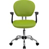 image:imageFlash Furniture Beverly MidBack Apple Green Mesh Padded Swivel Task Office Chair with Chrome Base and Arms