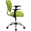 image:imageFlash Furniture Beverly MidBack Apple Green Mesh Padded Swivel Task Office Chair with Chrome Base and Arms