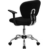 image:imageFlash Furniture Beverly MidBack Black Mesh Padded Swivel Task Office Chair with Chrome Base and Arms