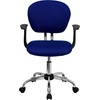 image:imageFlash Furniture Beverly MidBack Blue Mesh Padded Swivel Task Office Chair with Chrome Base and Arms
