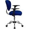 image:imageFlash Furniture Beverly MidBack Blue Mesh Padded Swivel Task Office Chair with Chrome Base and Arms