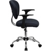 image:imageFlash Furniture Beverly MidBack Gray Mesh Padded Swivel Task Office Chair with Chrome Base and Arms