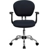 image:imageFlash Furniture Beverly MidBack Gray Mesh Padded Swivel Task Office Chair with Chrome Base and Arms