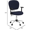 image:imageFlash Furniture Beverly MidBack Navy Mesh Padded Swivel Task Office Chair with Chrome Base and Arms