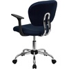 image:imageFlash Furniture Beverly MidBack Navy Mesh Padded Swivel Task Office Chair with Chrome Base and Arms