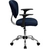 image:imageFlash Furniture Beverly MidBack Navy Mesh Padded Swivel Task Office Chair with Chrome Base and Arms