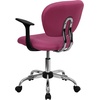 image:imageFlash Furniture Beverly MidBack Pink Mesh Padded Swivel Task Office Chair with Chrome Base and Arms