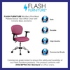 image:imageFlash Furniture Beverly MidBack Pink Mesh Padded Swivel Task Office Chair with Chrome Base and Arms