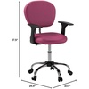 image:imageFlash Furniture Beverly MidBack Pink Mesh Padded Swivel Task Office Chair with Chrome Base and Arms