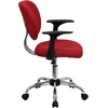 image:imageFlash Furniture Beverly MidBack Red Mesh Padded Swivel Task Office Chair with Chrome Base and Arms