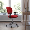 image:imageFlash Furniture Beverly MidBack Red Mesh Padded Swivel Task Office Chair with Chrome Base and Arms