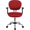 image:imageFlash Furniture Beverly MidBack Red Mesh Padded Swivel Task Office Chair with Chrome Base and Arms