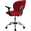 image:imageFlash Furniture Beverly MidBack Red Mesh Padded Swivel Task Office Chair with Chrome Base and Arms