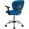 image:imageFlash Furniture Beverly MidBack Turquoise Mesh Padded Swivel Task Office Chair with Chrome Base and Arms