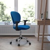 image:imageFlash Furniture Beverly MidBack Turquoise Mesh Padded Swivel Task Office Chair with Chrome Base and Arms