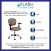 image:imageFlash Furniture Beverly MidBack White Mesh Padded Swivel Task Office Chair with Chrome Base and ArmsCoffee Brown