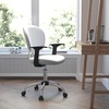 image:imageFlash Furniture Beverly MidBack White Mesh Padded Swivel Task Office Chair with Chrome Base and ArmsWhite
